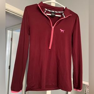 VS Pink 1/2 zip active top